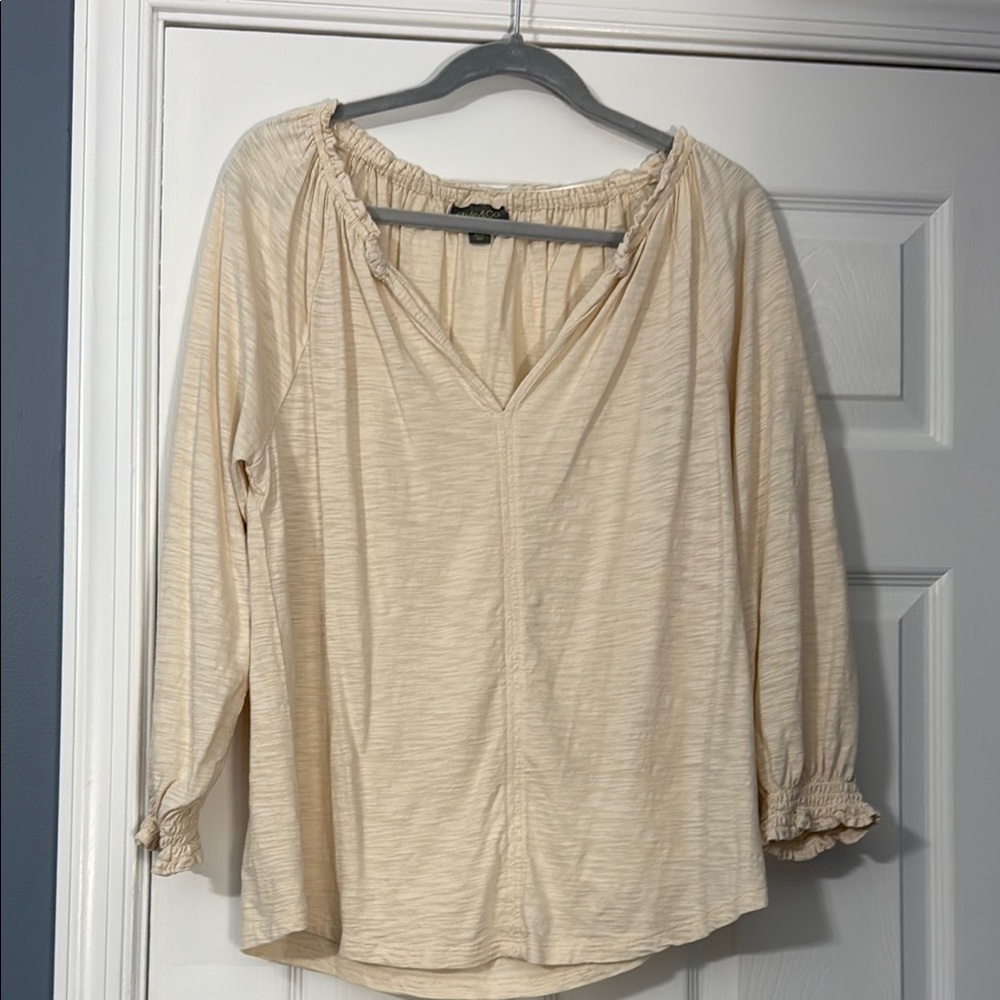 Cream Women's Top